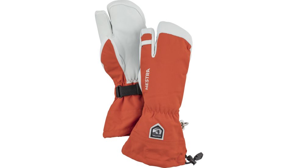 Hestra Army Leather Heli Ski 3 Finger Glove - Unisex, Brick red, 07, 30572-530-07