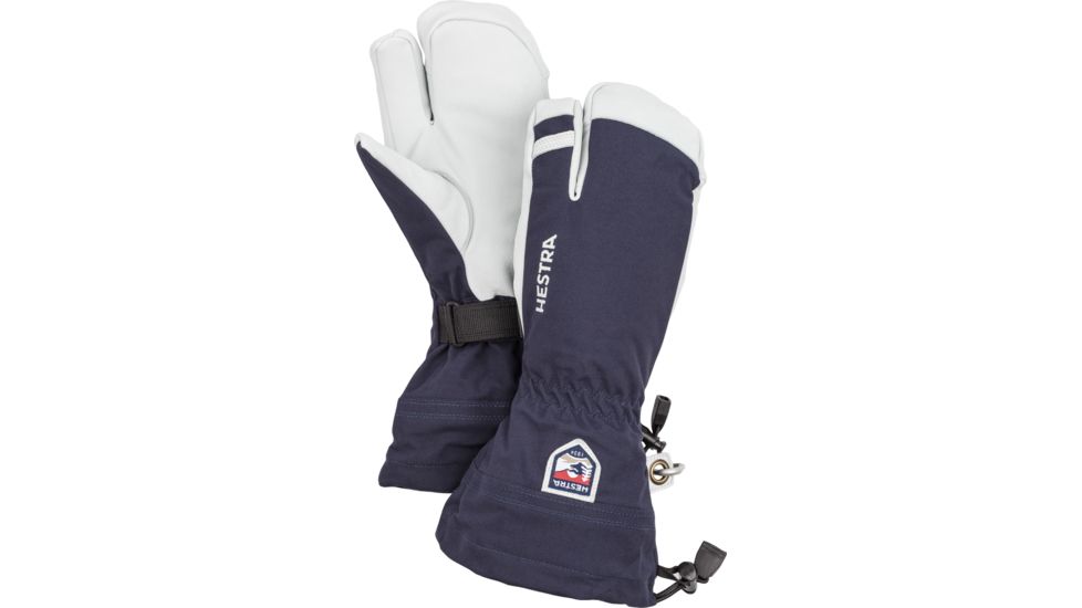 Hestra Army Leather Heli Ski 3 Finger Glove - Unisex, Navy, 12, 30572-280-12
