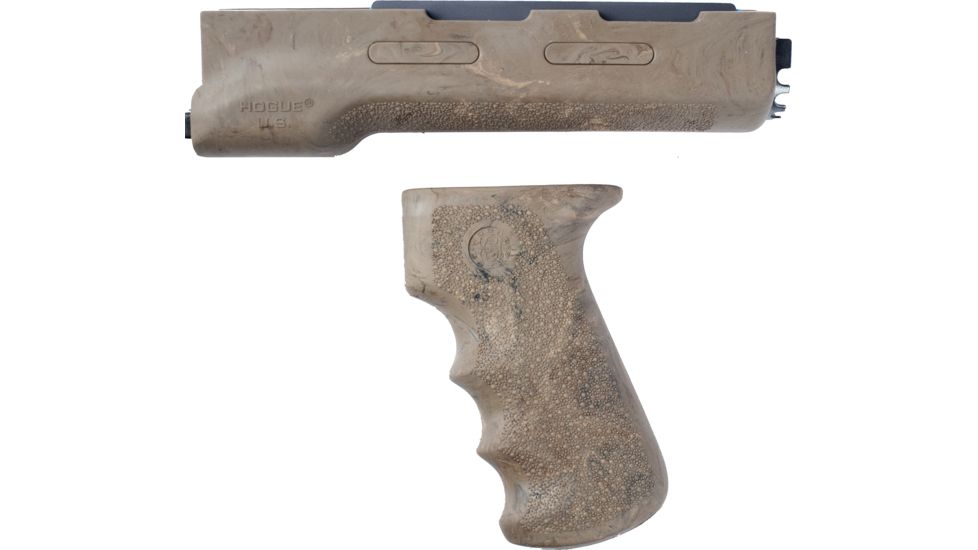 Hogue AK-47/AK-74 Gun Grip (Longer Yugo Version) Kit OM Grip and Forend Ghillie Tan 74918