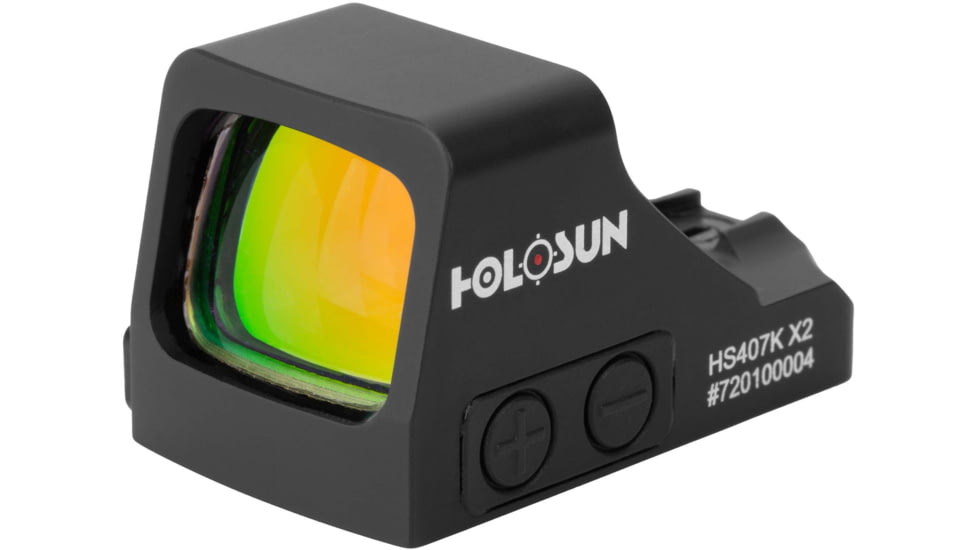 Holosun Sub-compact HS407K-X2 Dot Red Dot Sight, 1x, 6 MOA, Black, HS407K-X2