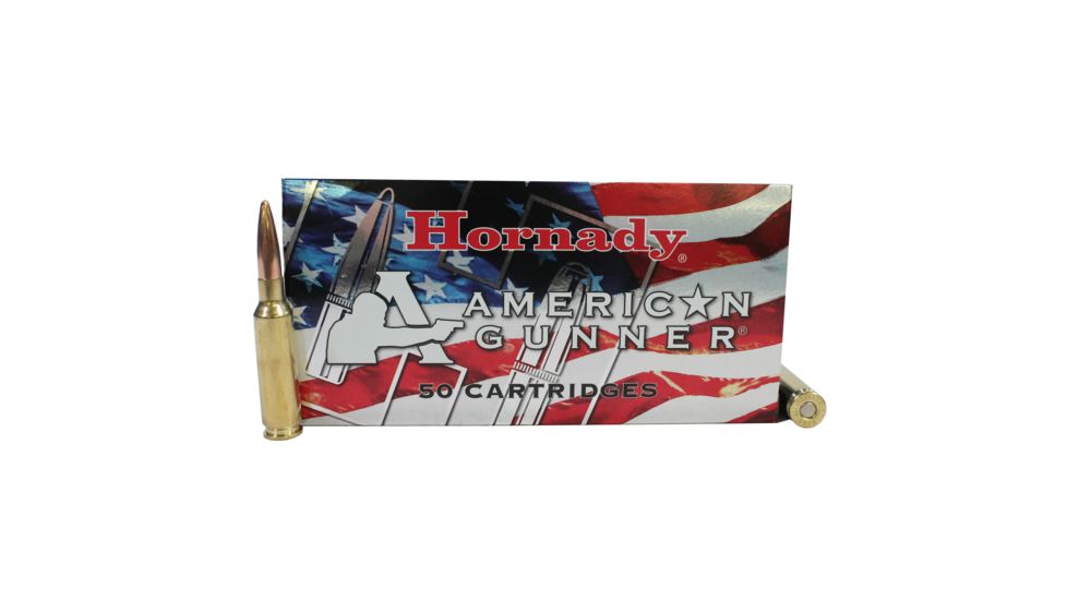 Hornady American Gunner 6.5mm Creedmoor 140 grain Boat-Tail Hollow Point Match Brass Cased Centerfire Rifle Ammo, 50 Rounds, 81482