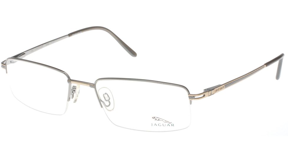 Jaguar Eyeglass Frames 39307, Jaguar 39307 Eyeglasses Styles Silver Frame w/Non-Rx Lenses