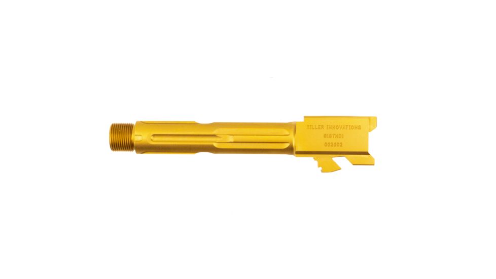 Killer Innovations Velocity Threaded Barrel, Glock 19, 1/2-28, 4.5 inch, TiN Gold G19THD1GLD