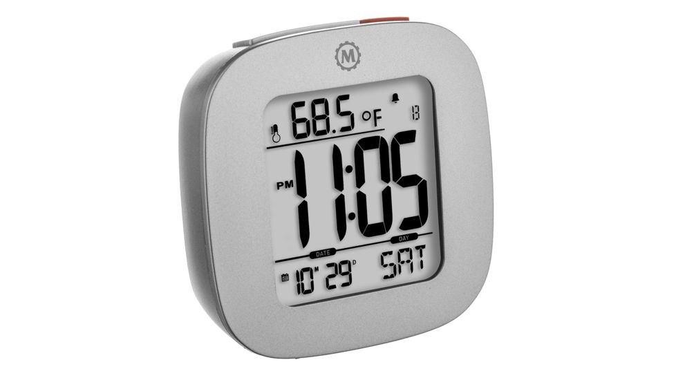 Marathon Watch Compact Alarm Clock w/Temperature and Date | Free
