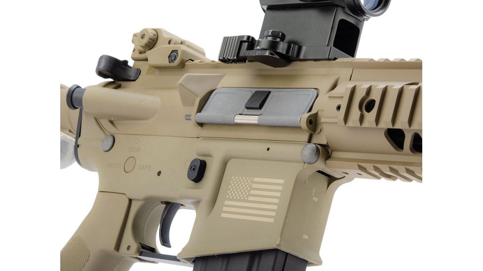 Matrix Sportsline M4 RIS Airsoft AEG Rifle w/G2 Micro-Switch Gearbox, M4 RIS 8in Stubby, Dark Earth, Large, ST-AEG-274-B-DE