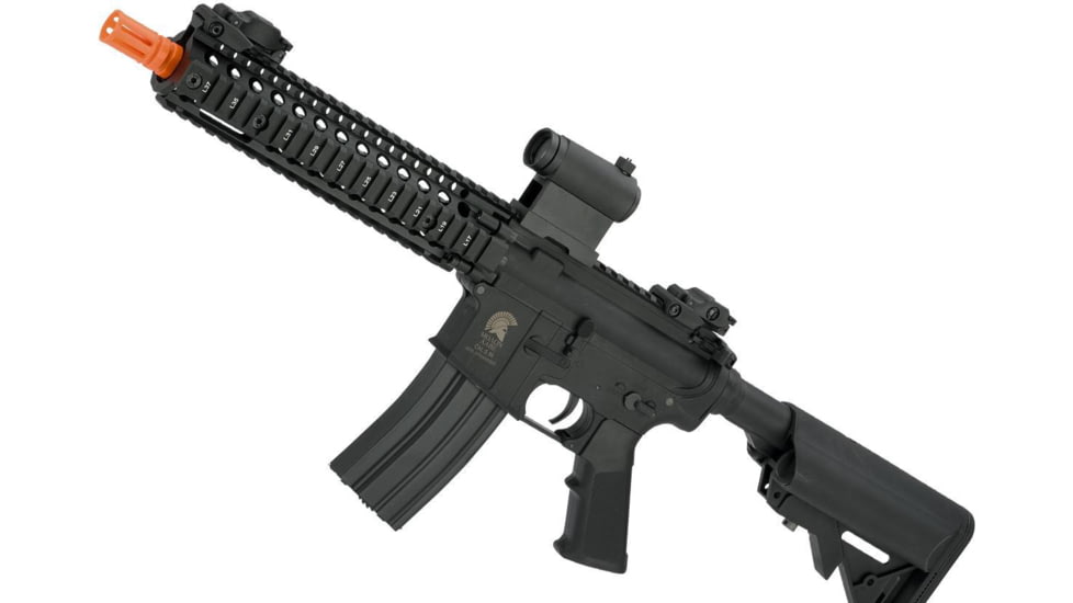 Matrix Sportsline M4 RIS Airsoft AEG Rifle w/G2 Micro-Switch Gearbox, RIS 9in, Black, Large, ST-AEG-269-BK
