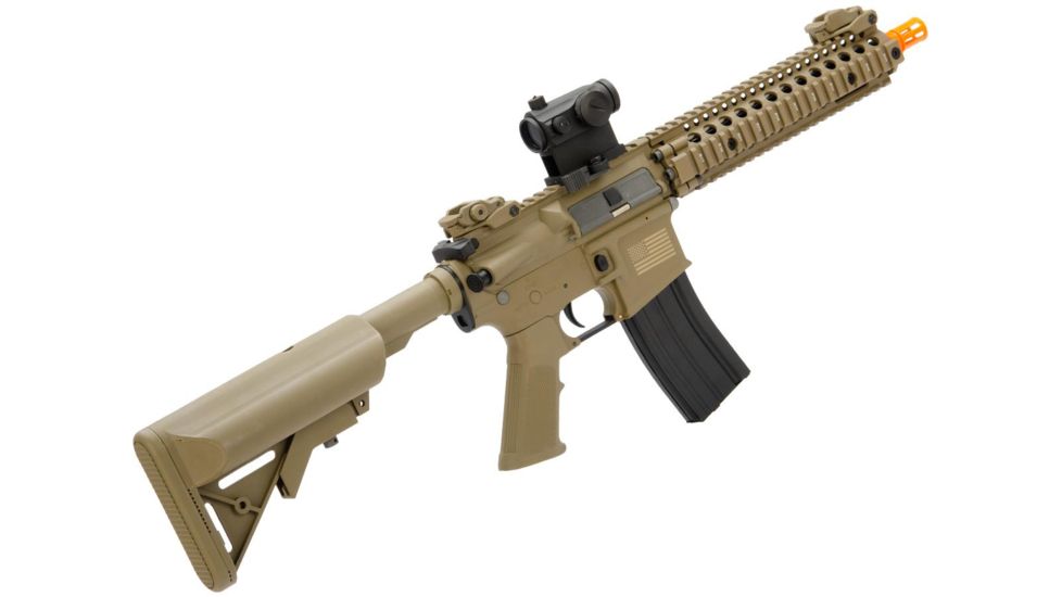 Matrix Sportsline M4 RIS Airsoft AEG Rifle w/G2 Micro-Switch Gearbox, RIS 9in, Dark Earth, Large, ST-AEG-269-DE