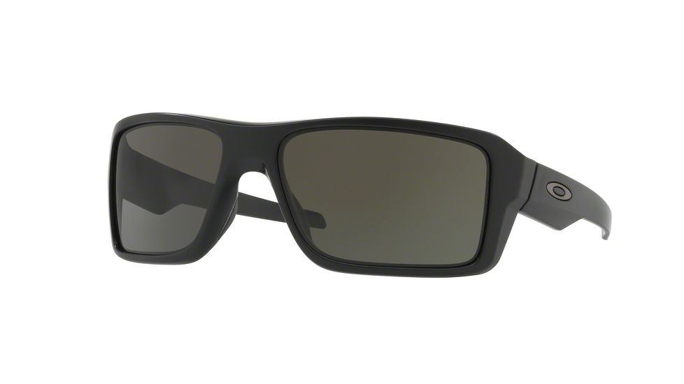 Oakley DOUBLE EDGE OO9380 Sunglasses 938001-66 - Matte Black Frame, Dark Grey Lenses