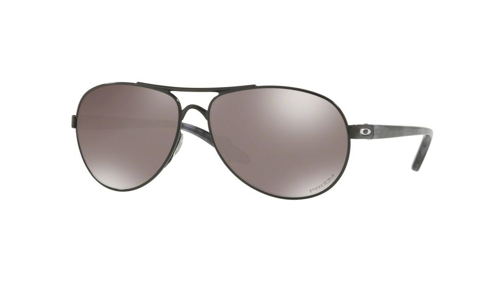 Oakley Feedback Womens Sunglasses 407934-59 - Polished Black Frame, Prizm Black Polarized Lenses