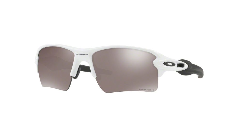 Oakley Flak 2.0 XL Sunglasses 918881-59 - Polished White Frame, Prizm Black Polarized Lenses