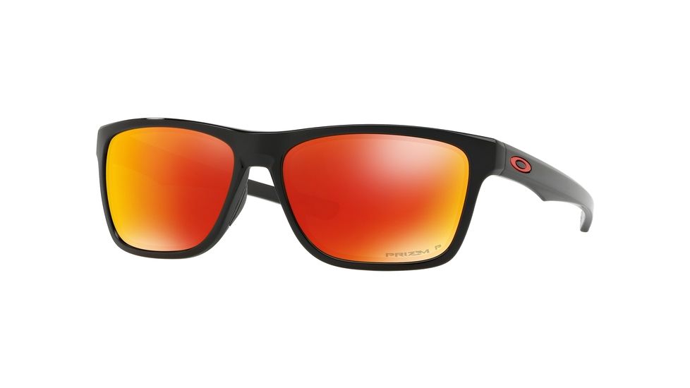Oakley HOLSTON OO9334 Sunglasses 933412-58 - Polished Black Frame, Prizm Ruby Polarized Lenses
