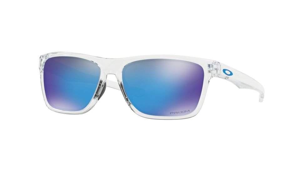 Oakley HOLSTON OO9334 Sunglasses 933413-58 - Polished Clear Frame, Prizm Sapphire Lenses