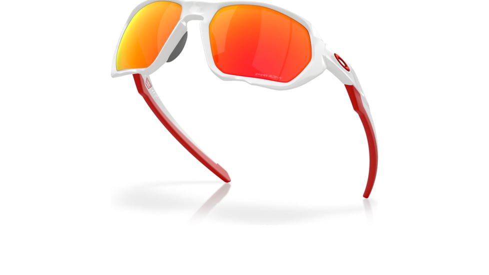Oakley OO9019A Plazma A Sunglasses - Mens, Polished White Frame, Prizm Ruby Lens, Asian Fit, 59, OO9019A-901906-59