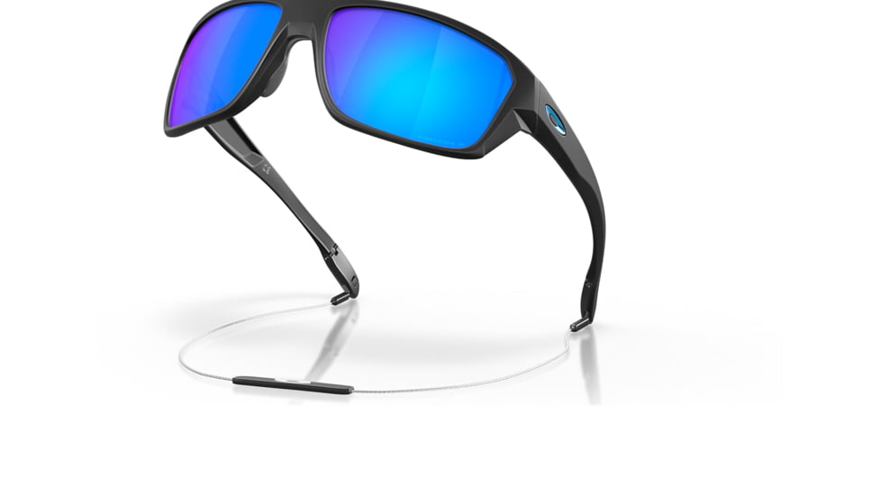 Oakley OO9416 Split Shot Sunglasses - Men's, Matte Black Frame w/Blue Logo, Prizm Sapphire Polarized Lens, 64, OO9416-941631-64