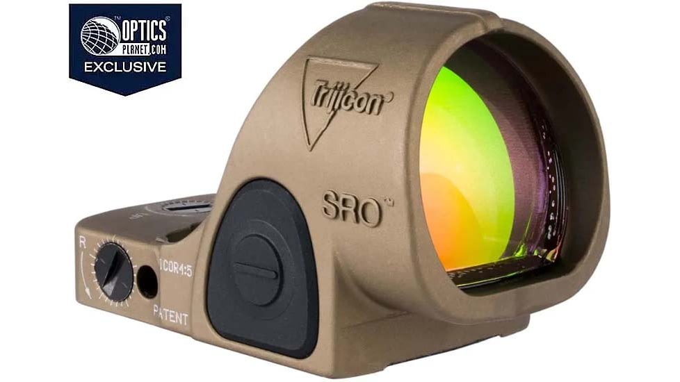 OPMOD Trijicon SRO Sight Adjustable LED 5.0 MOA Red Dot, Coyote Brown