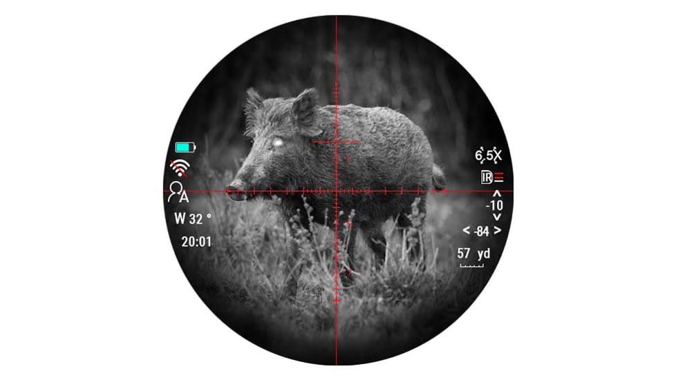 PARD Optics DS35 Day and Night Vision Rifle Scope, Laser Rangefinder, 4x50mm, 850nm IR, 2560x1440 px, Multiple Reticles, Black, DS35-50RF-850