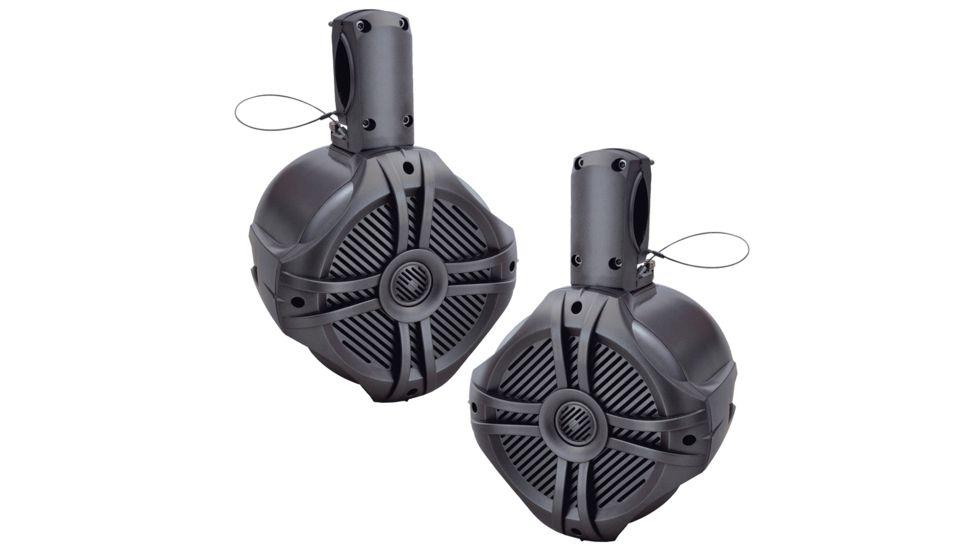 Power Acoustik Marine 8in Wake Tower Speaker - Pair, Titanium MWT80T