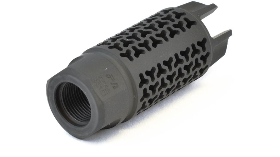 Precision Armament EFAB 556 Hybrid Muzzle Brake, .223 Caliber / 5.56mm, Thread 1/2-28 TPI, Matte Black, A04484