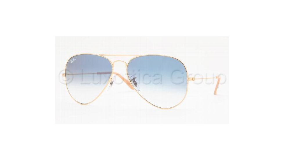 Ray-Ban Aviator Large Metal Sunglasses RB3025 001/3F-5514 - Arista Crystal Gradient Light Blue
