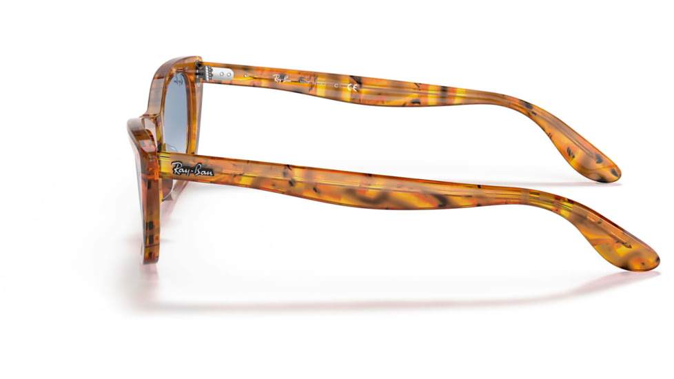 Ray-Ban Lady Burbank RB2299 Sunglasses, Clear Gradient Blue Lenses, Amber Tortoise, 52, RB2299-13423F-52