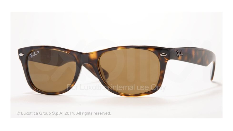 Ray-Ban New Wayfarer Sunglasses RB2132 902/57-55 - Tortoise Frame, Crystal Brown Polarized Lenses