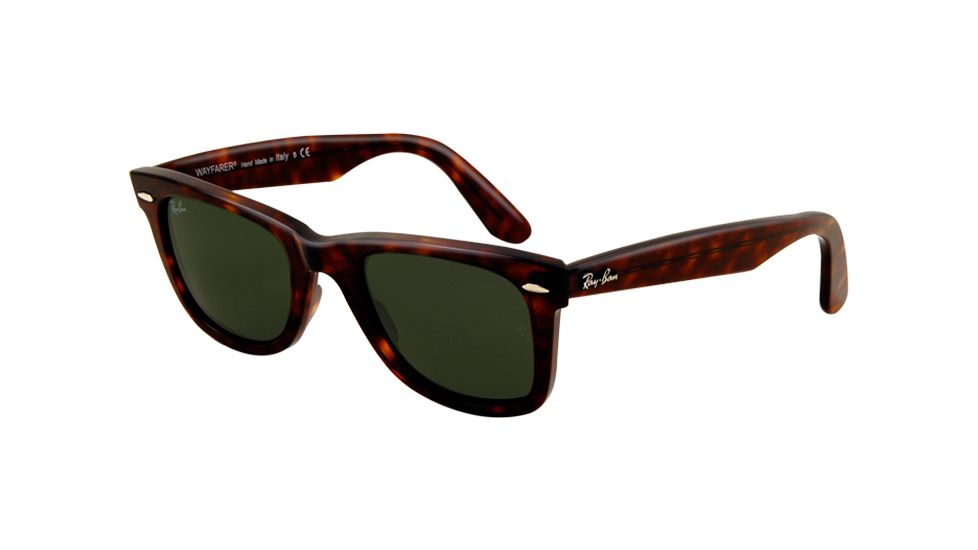 Ray-Ban Original Wayfarer Sunglasses RB2140, Tortoise Crystal Green Frame, 54mm Lenses 902-5418