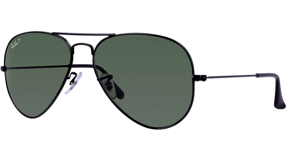 Ray-Ban RB 3025 Sunglasses Styles - Black Frame / Crystal Green Polarized 62 mm Diameter Lenses, 002-58-6214