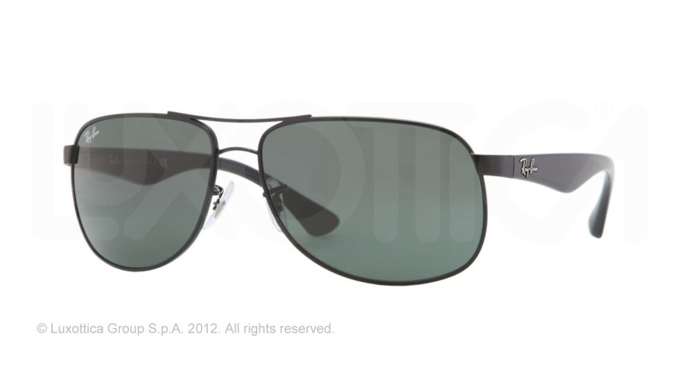 Ray-Ban RB3502 Sunglasses 002-6114 - Black Frame, Crystal Green Lenses