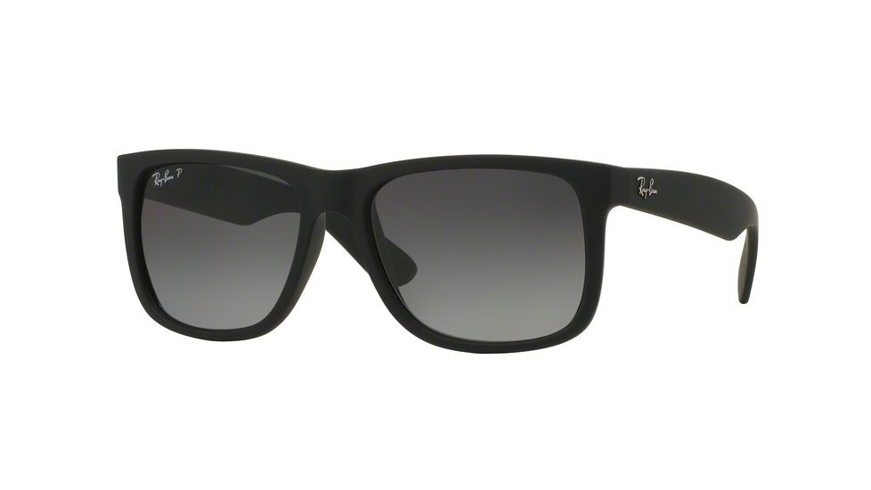 Ray-Ban RB4165 Sunglasses 622/T3-55 - Black Rubber Frame, Polar Grey Gradient Lenses