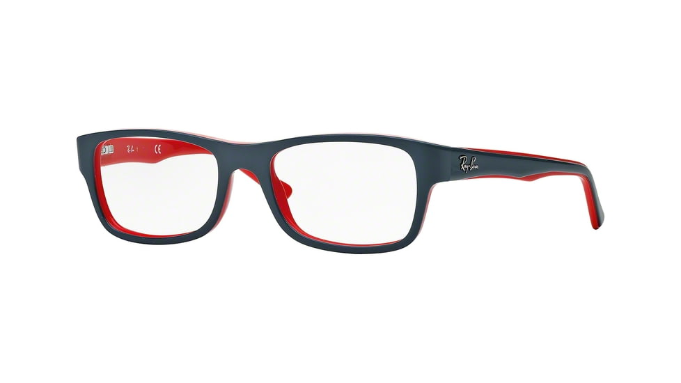 Ray-Ban RX5268 Eyeglass Frames 5180-52 - Top Grey On Red Frame