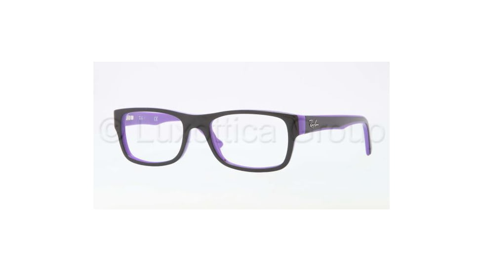 Ray-Ban RX5268 Eyeglass Frames 5181-4817 - Top Black On Violet Frame, Demo Lens Lenses