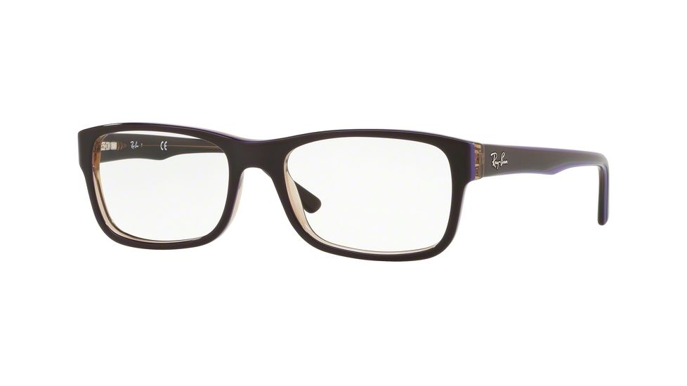 Ray-Ban RX5268 Eyeglass Frames 5816-52 - Trasp Brown On Violet Frame