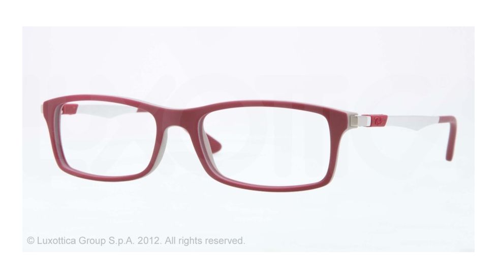 Ray-Ban RX7017 Eyeglass Frames 5198-54 - Top Red On Grey Frame, Demo Lens Lenses