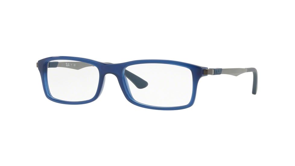 Ray-Ban RX7017 Eyeglass Frames 5752-52 - Trasparent Blue Frame