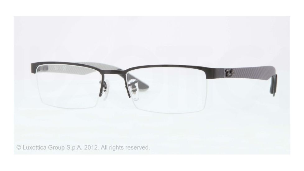 Ray-Ban RX8412 Eyeglass Frames 2503-52 - Matte Black Frame, Demo Lens Lenses