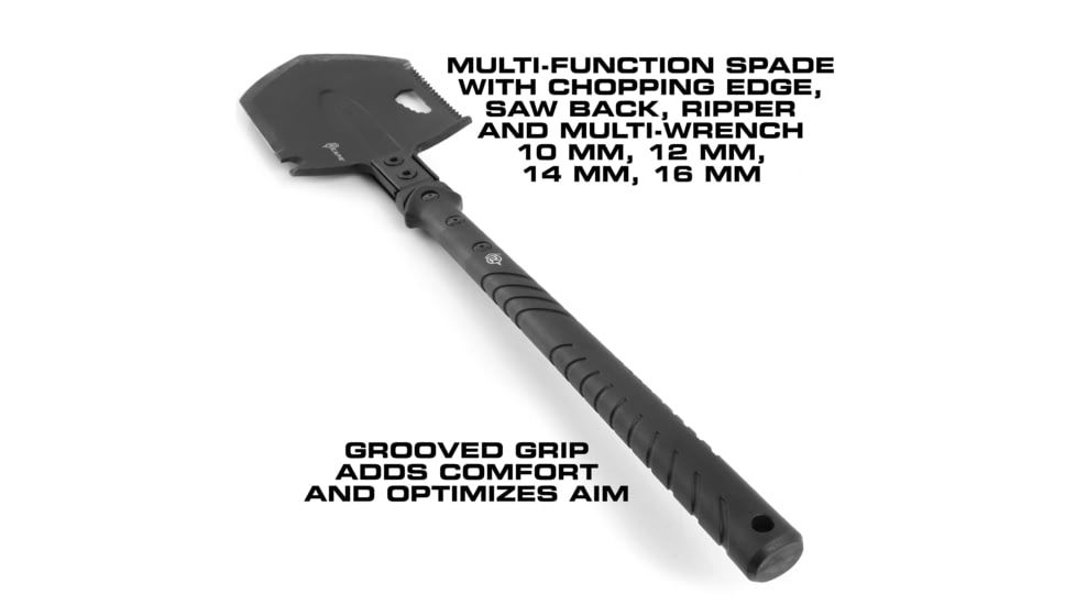 Reapr TAC Survival Shovel, 4.5in, 420 Stainless Steel, Black Powdercoated, 11021