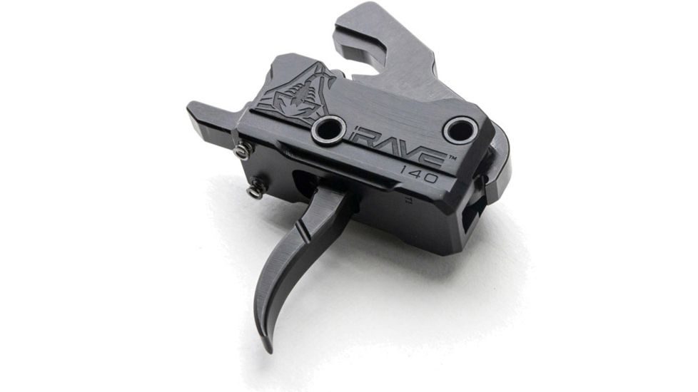 RISE Armament Rave 140 Curved 3.5lb Drop-In Trigger w/ Anti Walk Pins, Black, RA-R140-AWP