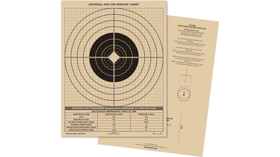 Rite in the Rain 25 Meter Zeroing Paper Target | Free Shipping over $49!