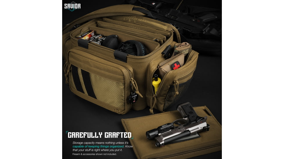 Savior Equipment Specialist Pistol Range Bag, Dark FDE, RA-3GUN-WS-TN