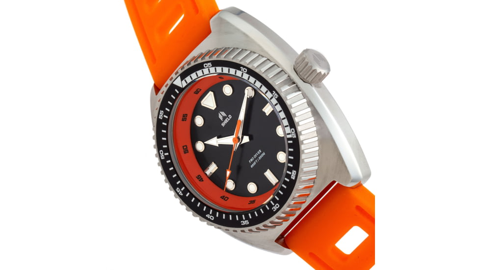 Shield Dreyer Diver Strap Watch - Mens, Black/Orange, One Size, SLDSH107-3
