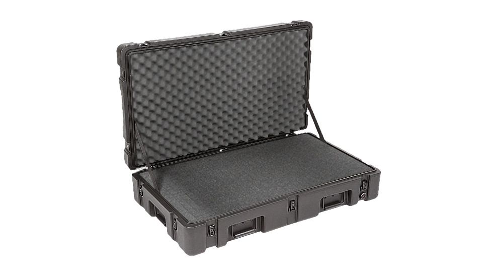 SKB Cases R Series 3821-7 Roto Molded Wheeled Waterproof Utility Case w/ Cubed Foam, Black, 3R3821-7B-CW