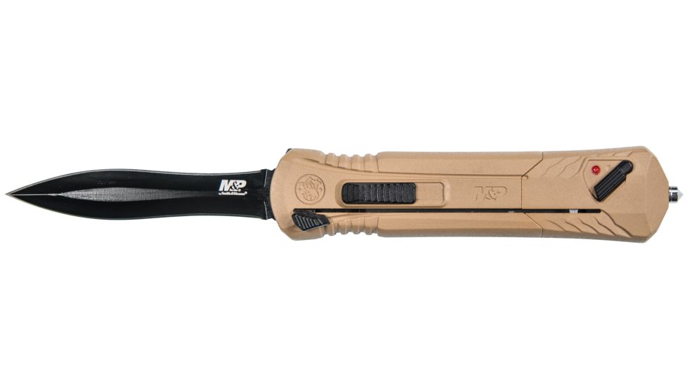 Smith &amp; Wesson M&amp;P Out The Front Spear 3.5in Assisted Opening Folding Knives, Flat Dark Earth 1084315