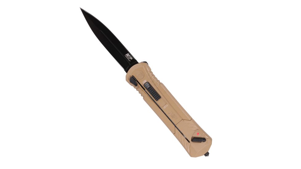 Smith &amp; Wesson M&amp;P Out The Front Spear 3.5in Assisted Opening Folding Knives, Flat Dark Earth, 1084315