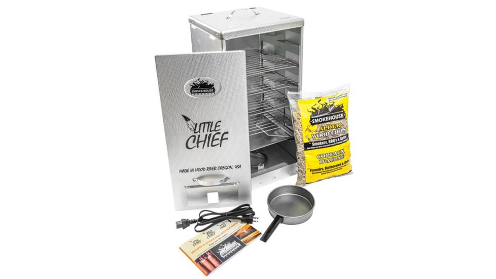 Smokehouse Product Little Chief Electric 25lb. Cap. Smoker, Silver, Front Load, 25lb Capacity 101850