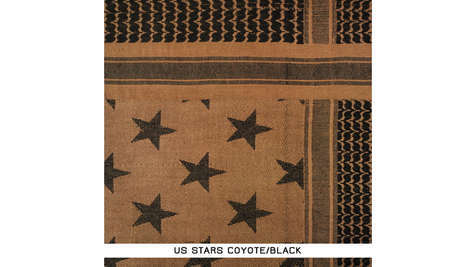 SnugPak Camcon Shemagh, Usa Stars, Coyote/Black, 61140