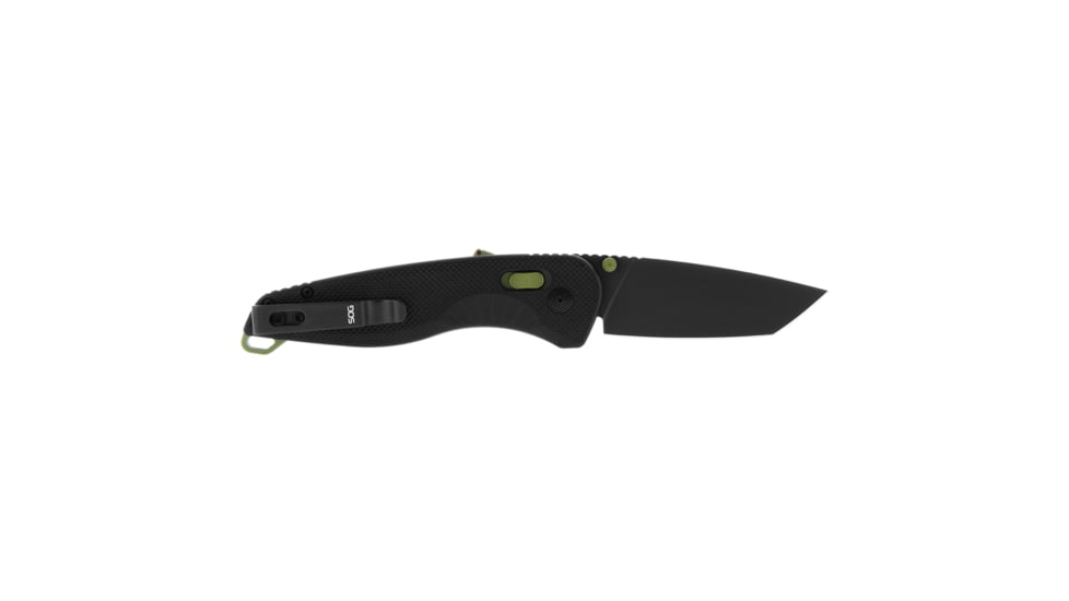 SOG Specialty Knives &amp; Tools Aegis FX Fixed Blade Knives, Black/Moss Green, SOG-17-41-04-41