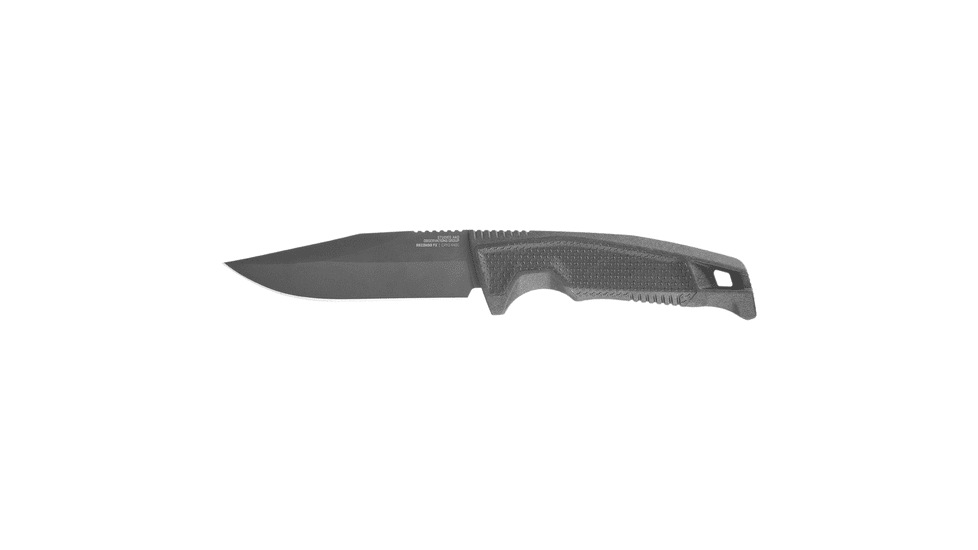 SOG Specialty Knives &amp; Tools Recondo FX Fixed Blade Knives, 4.6in, Straight Edge, CRYO 440C Steel, Spear Point, Black, GRN / TPU Handle, Black, SOG-17-22-01-57