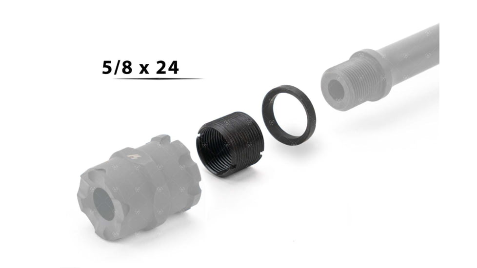 Strike Industries Strike X-Comp Thread Adapter Kit for M18x1 RH, 5/8 in-24 TPI, Black, One Size, SI-XCOMP-ADA-5/8-24