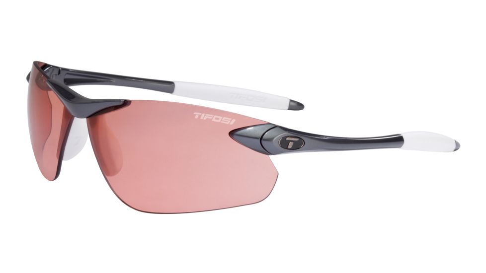 Tifosi Optics Seek FC Sunglasses, Gunmetal Frame, High Speed Red Fototec Lenses, 0190300330