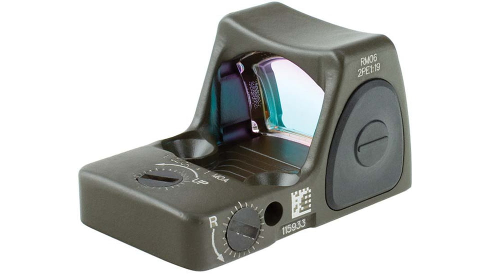 Trijicon RM06 RMR Type 2 Adjustable LED Red Dot Sight, 3.25 MOA Red Dot, No Mount, Matte, ODG, 700695